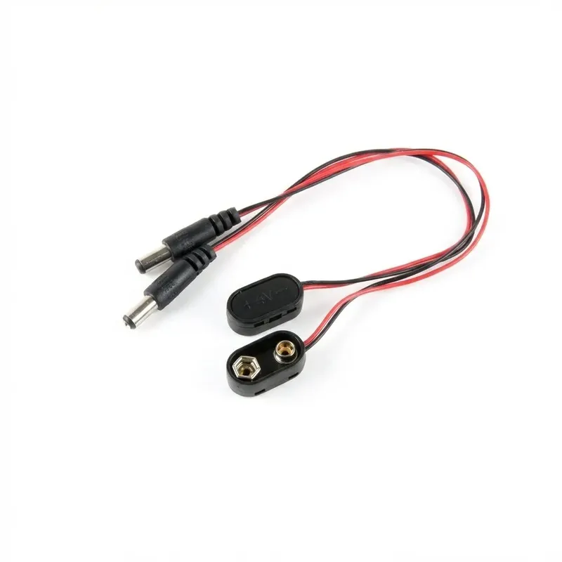 OSEPP LS-00020 9V to 5.5x2.1mm Barrel Jack Adapter (2 pcs)