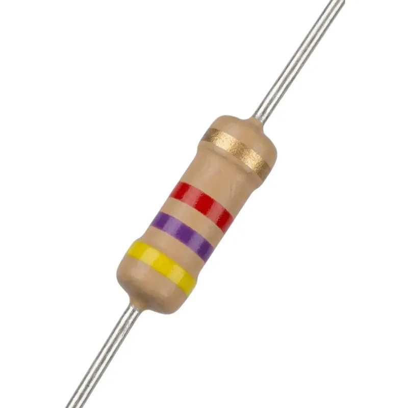 Carbon Film Resistor 4.7kΩ 0.25W Through-Hole (±5%)
