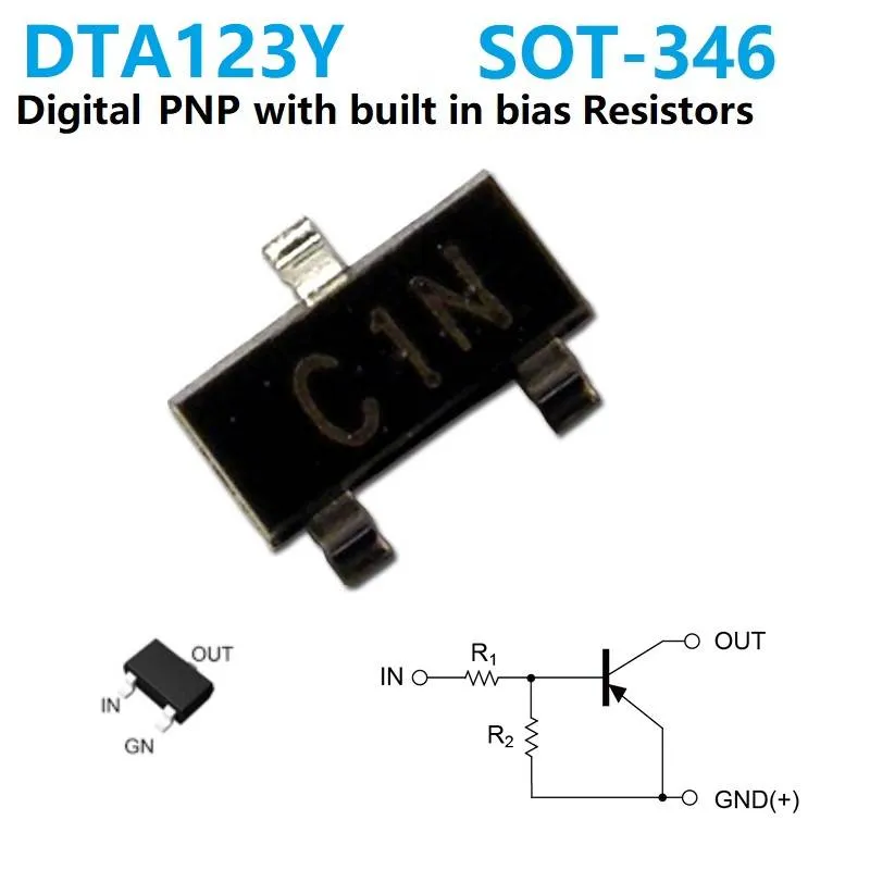 DTA123JCA PNP Digital Transistor with Built-in Bias Resistors SOT-346