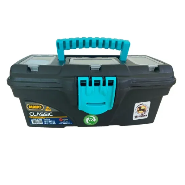Tool Box 13 inch with 3 Mini Boxes, Sky Blue (Mano Turky)