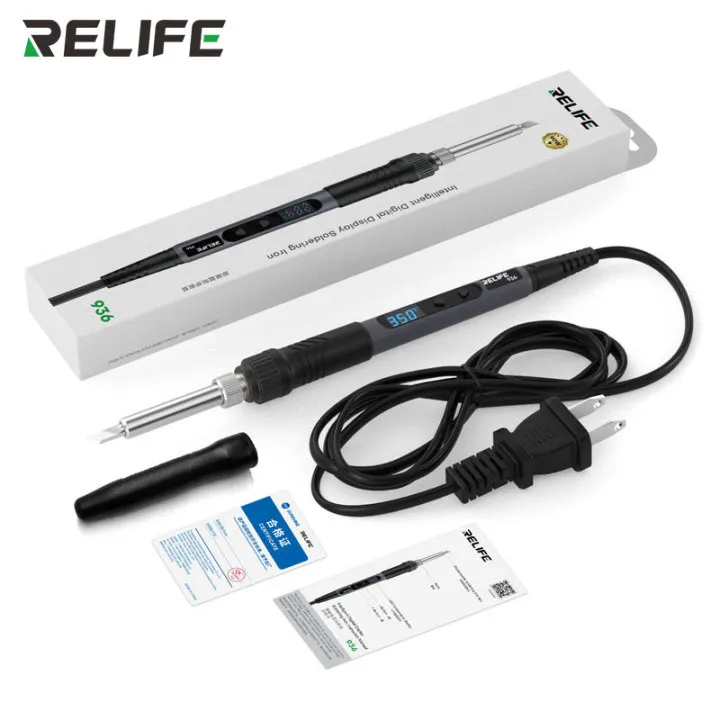 RELIFE Digital Soldering Iron 90W, 936-Compatible, 120-550°C