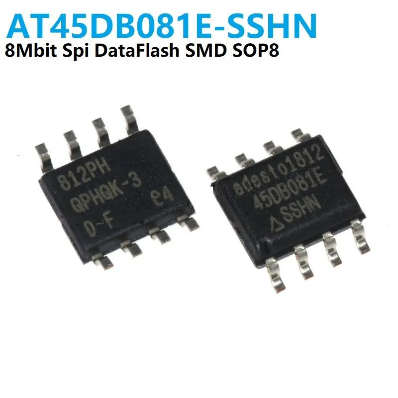 ذاكرة فلاش AT45DB081E بسعة 8 ميغابت عبر SPI بغلاف SOIC-8 وجهد 3.3 فولت