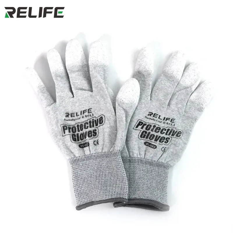 Relife RL-063 Anti-Static Anti-Slip PU Coated Gloves (XXL, Gray)