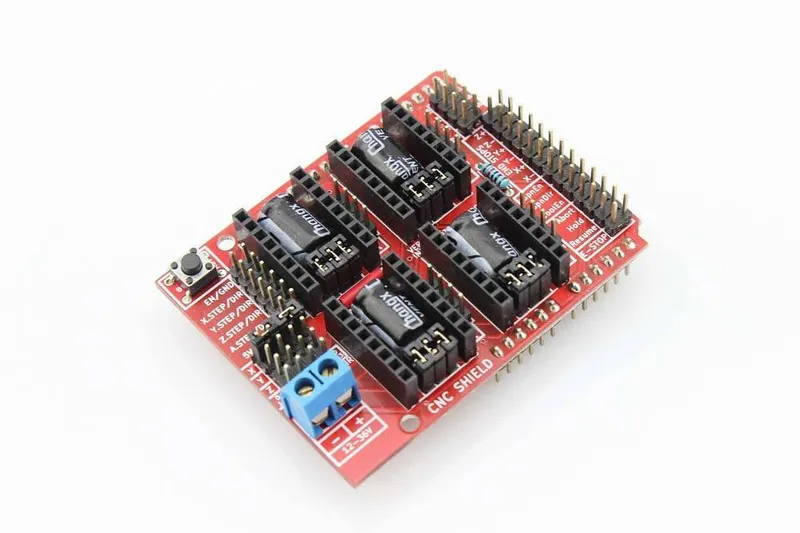 شيلد CNC V3 لـ Arduino UNO بأربعة محاور ومشغلات A4988