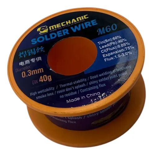 سلك لحام MECHANIC 60/40 بقطر 0.3 مم ووزن 40 جم