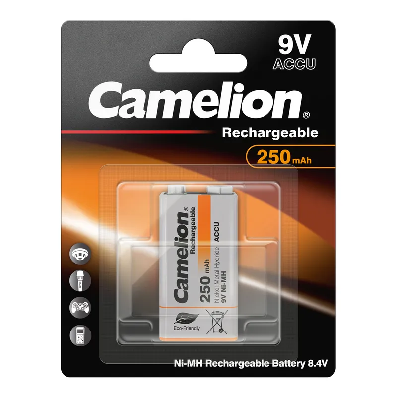 Camelion NH-9V250-BP1 9V Ni-MH Rechargeable Battery 250mAh