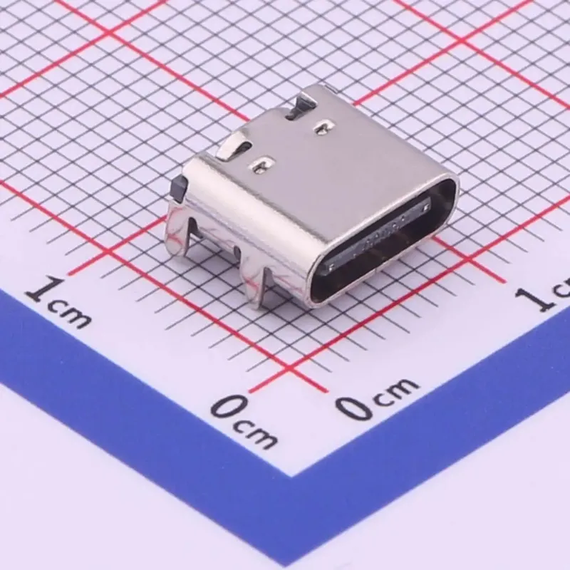SMD USB Type-C Female Connector 16-Pin 3A Surface Mount