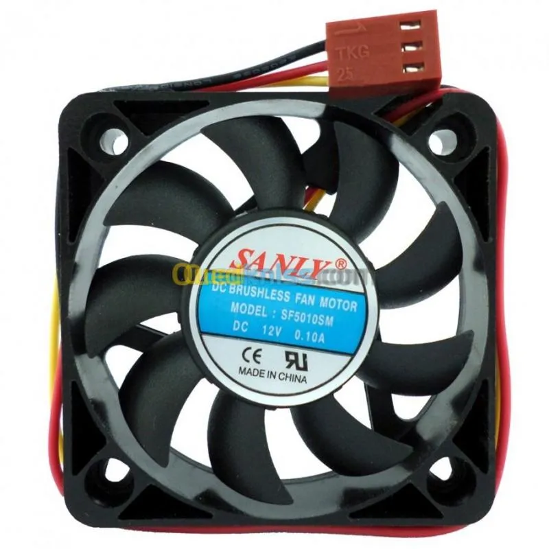 مروحة تبريد DC بدون فرش SANLY SF5010SM بجهد 12V ومقاس 50×50×10 مم