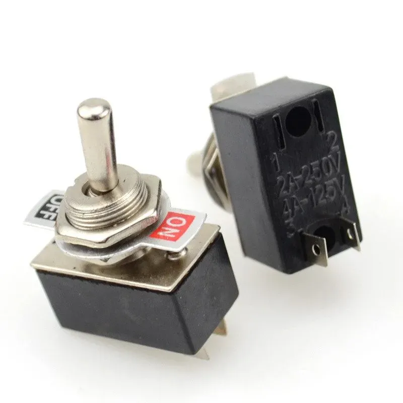 Toggle Switch ON/OFF 2-Pin 2A 12mm Panel Mount