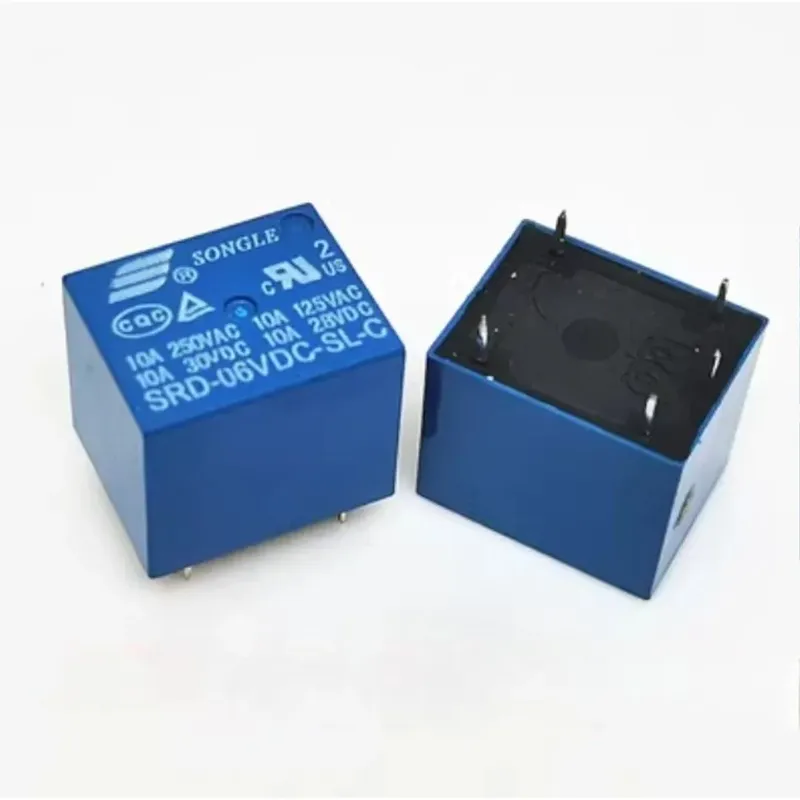 General Purpose Relay SPDT 6VDC Coil 10A Through Hole 5 Pin