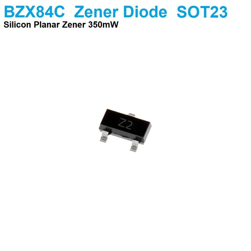 ثنائي زينر SMD بغلاف SOT-23 من نوع BZX84C22 بجهد 22 فولت