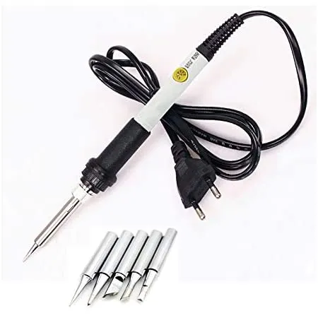 60W Adjustable Temperature Soldering Iron 220V/110V with 5 Tips