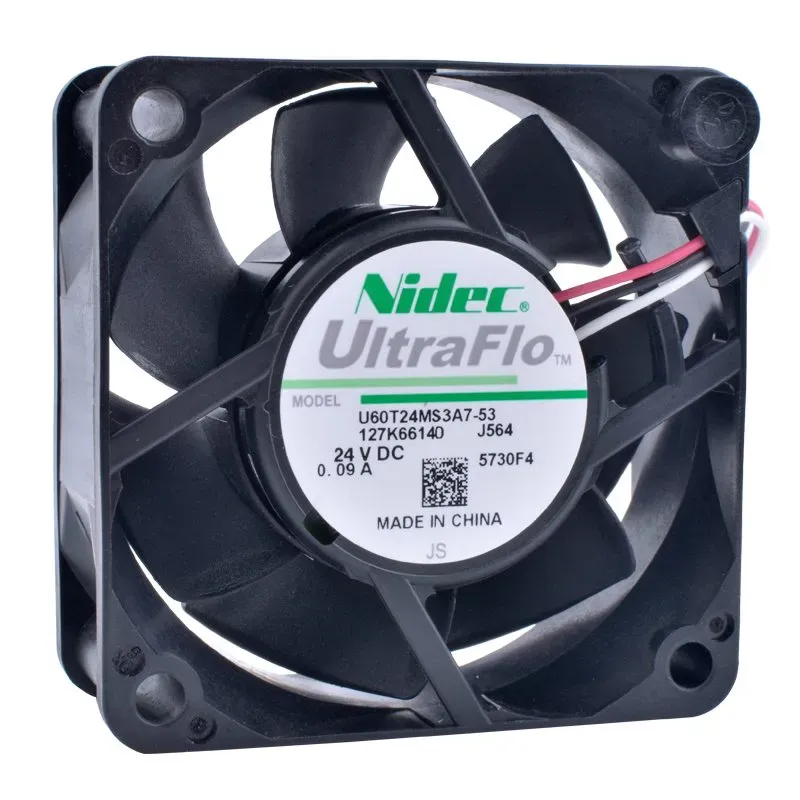 Nidec U60T24MS3A7-53 DC Fan 24V 0.09A 60x60x25mm