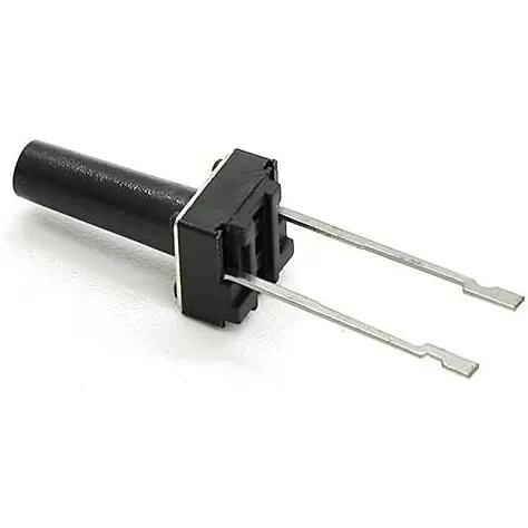 Mini Tactile Push Button 2-Pin 6x6x15mm, PCB Mount with Long Actuator