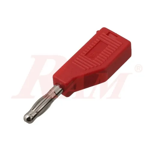 Stackable 4 mm Banana Plug Male Red Solderless (AD88)
