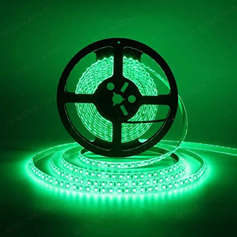 2835 LED Strip Light 240 LEDs 12V 5m Non-Waterproof Green