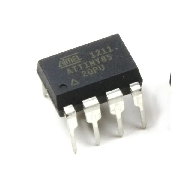 ATtiny85 8-Bit AVR Microcontroller, 8-Pin, 20 MHz, 8 KB Flash