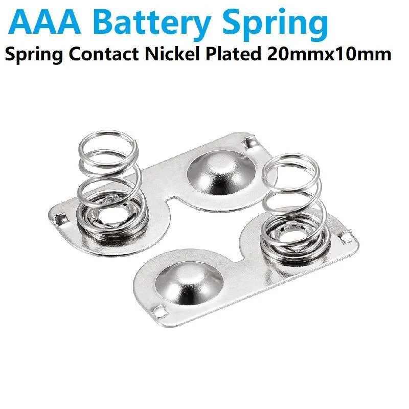 AAA Battery Shrapnel Spring Contact Plate, Nickel-Plated, 21x10 mm