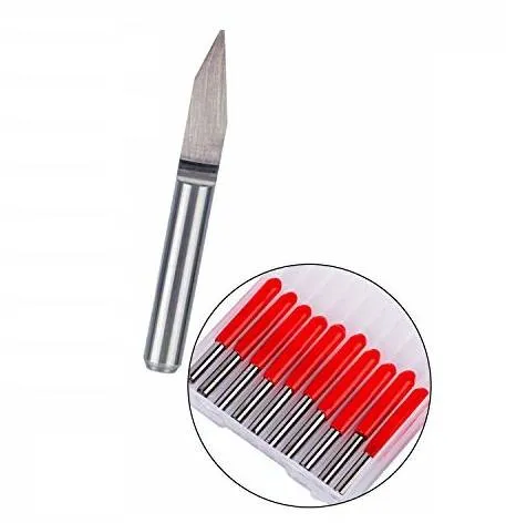 Carbide V-Bit 20° 0.8mm Tip 3.175mm Shank for PCB Engraving