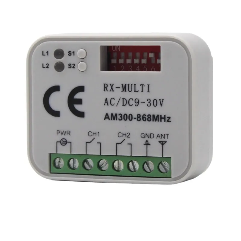 AM300-868MHz Multi-Frequency RF Relay Receiver, AC/DC 9-30V
