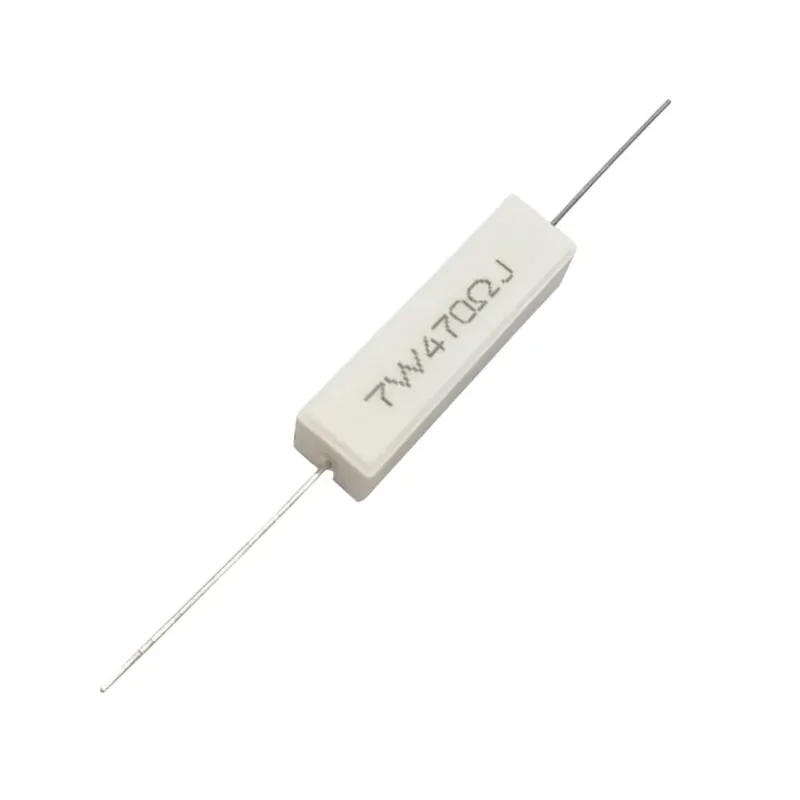 7W 470Ω Cement Power Resistor ±5%, Flame-Retardant Ceramic Body