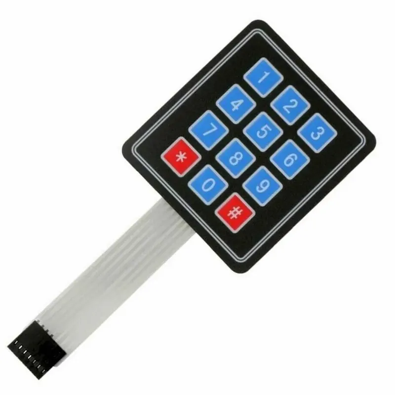 Matrix Keypad 12 Key (3×4) Self-Adhesive Membrane