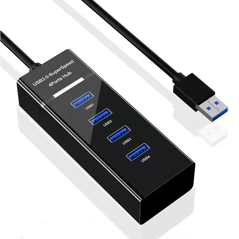 موزع USB 3.0 بـ 4 منافذ بسرعة 5 جيجابت في الثانية
