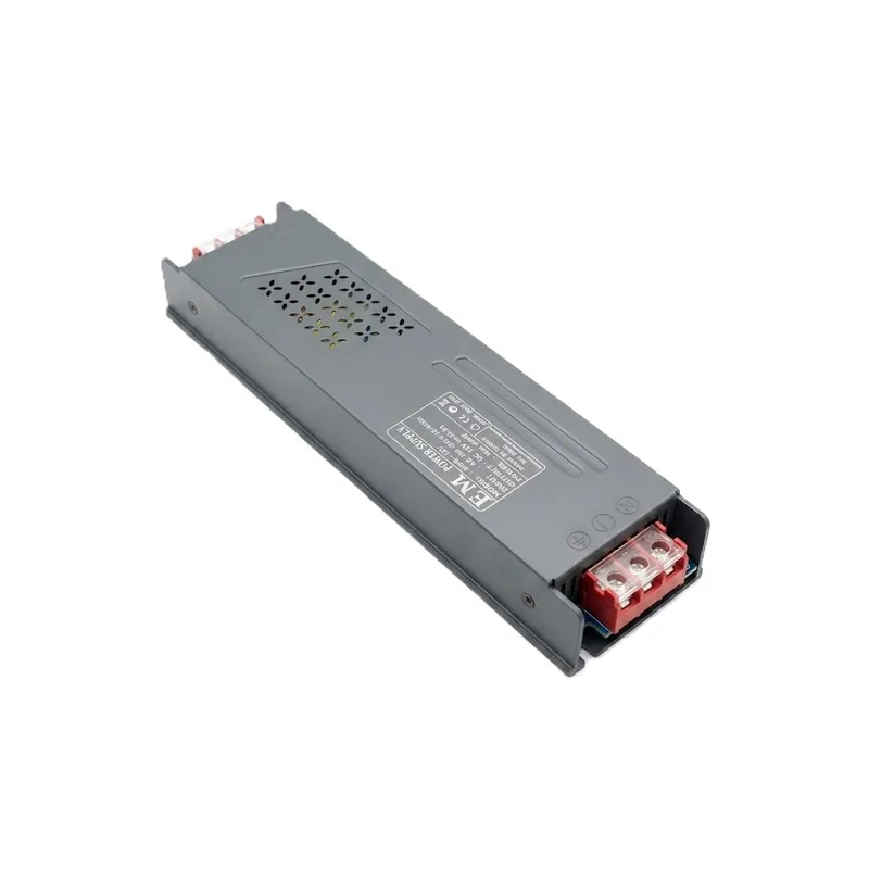 12V 300W Slim LED Power Supply, Fanless, Surge Protected (25A)