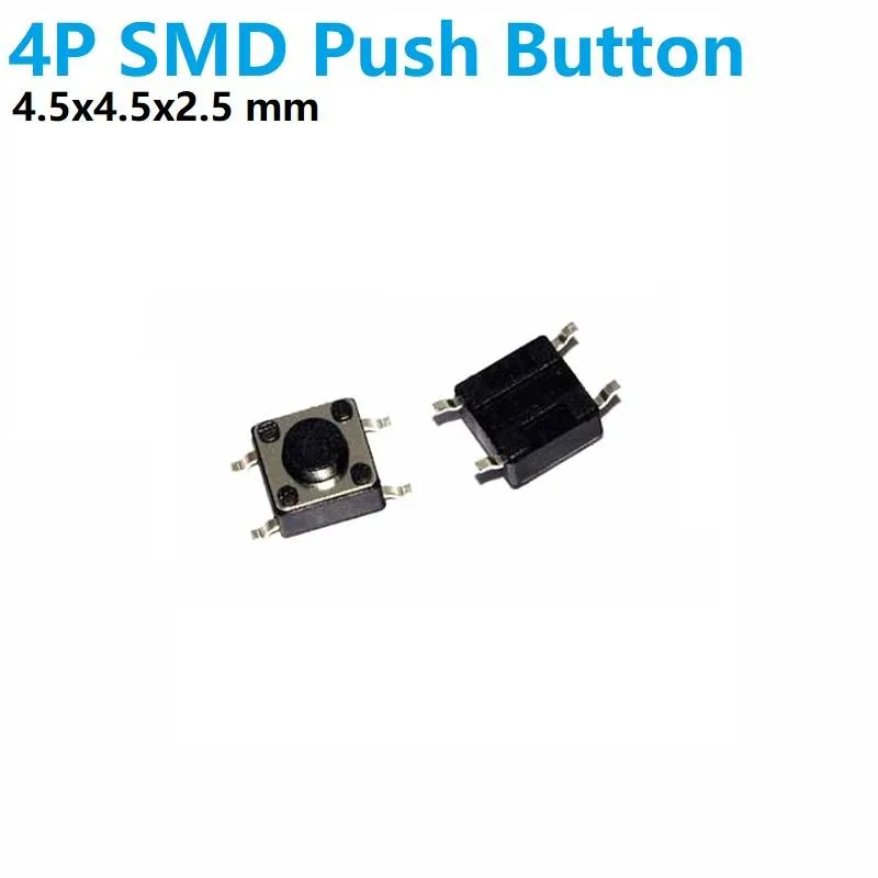 SMD Mini Pushbutton Switch 4P 4.5x4.5x2.5 mm