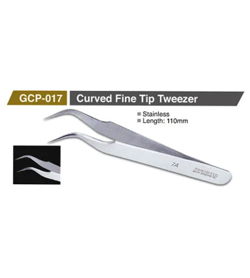 ملقط GOLDTOOL GCP-017 بطرف دقيق منحنٍ