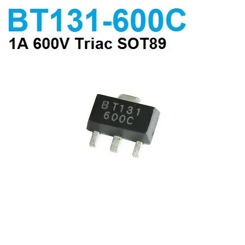 BT131-600C Triac SOT-89 SMD 1A 600V Sensitive Gate