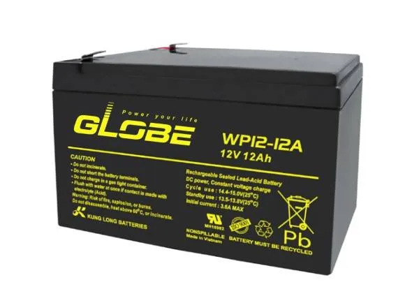 بطارية Globe WP12-12NSE بجهد 12 فولت وسعة 12 أمبير ساعة من نوع AGM