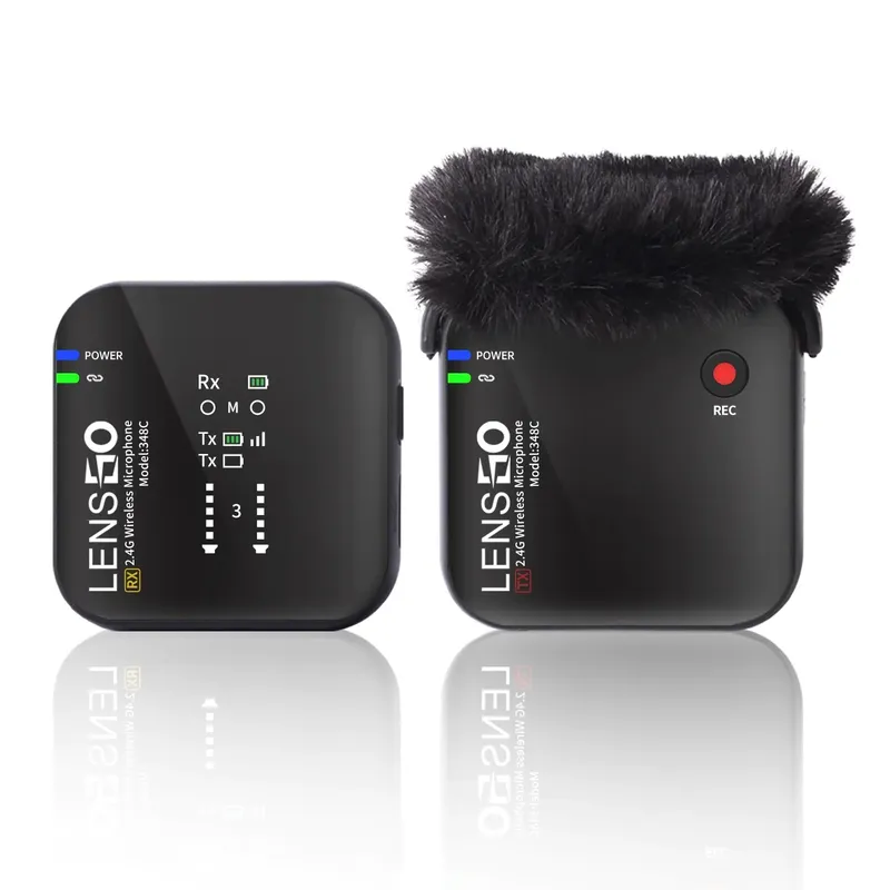 LENSGO LWM-348C 2.4GHz Wireless Lavalier Microphone System