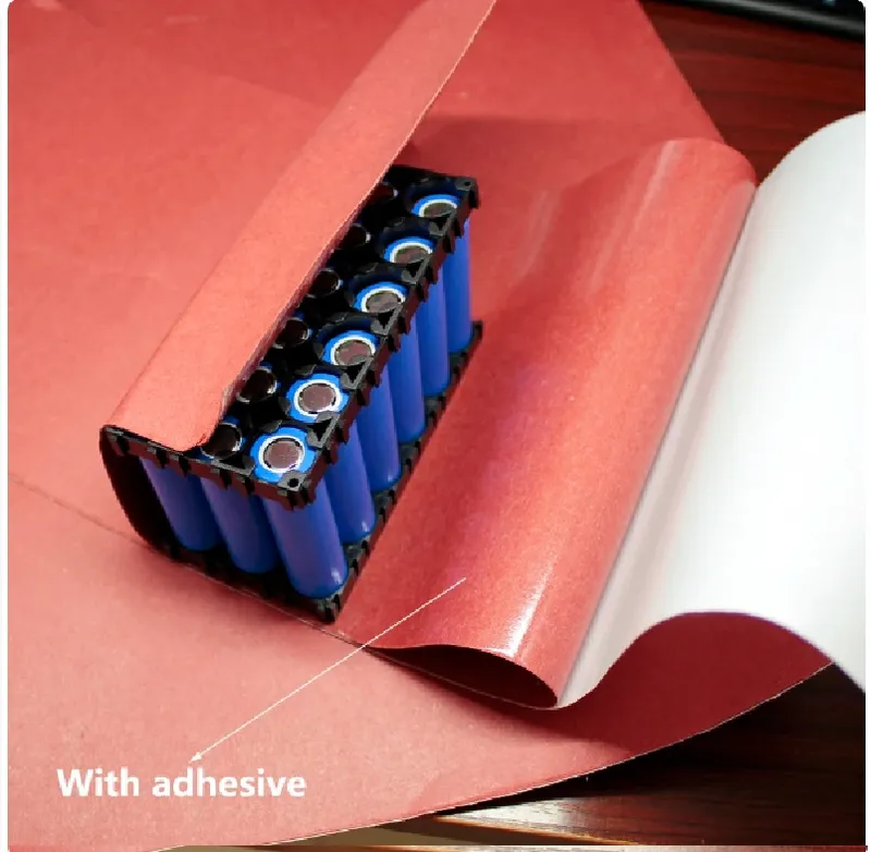 Double-Sided Adhesive Red Insulation Paper 20cm x 1m, 0.4mm
