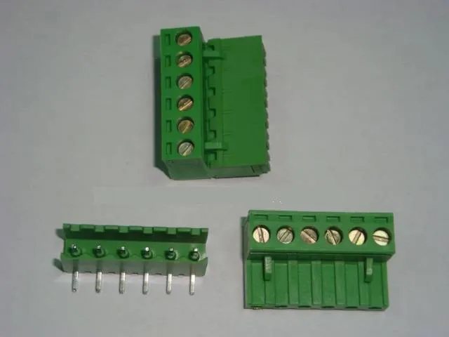 6-Pole 5.0mm Screw Pluggable Terminal Block (Male + Female)