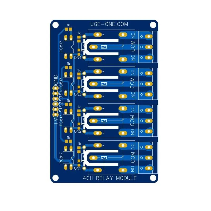 PCB for 4-Channel Relay Module