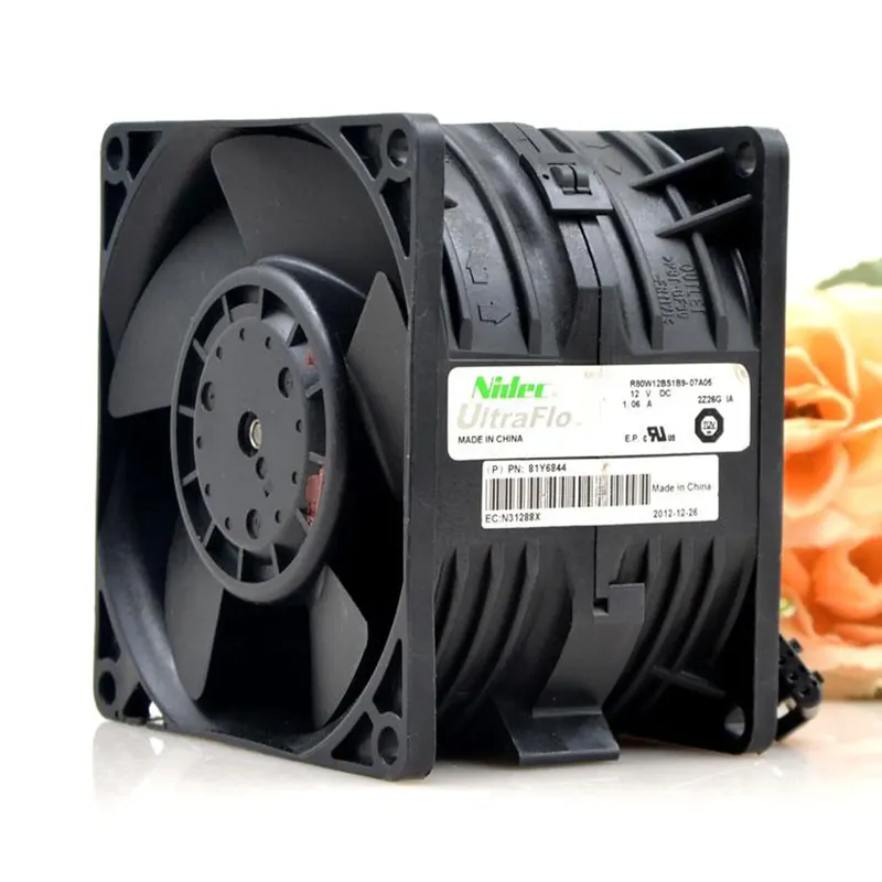 NIDEC R80W12BS1B9-07A05 DC Cooling Fan 12V 1.06A 80x80x56mm