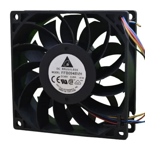 مروحة Delta FFB0948VH تيار مستمر 48 فولت و0.26 أمبير بأبعاد 92×92×25 مم