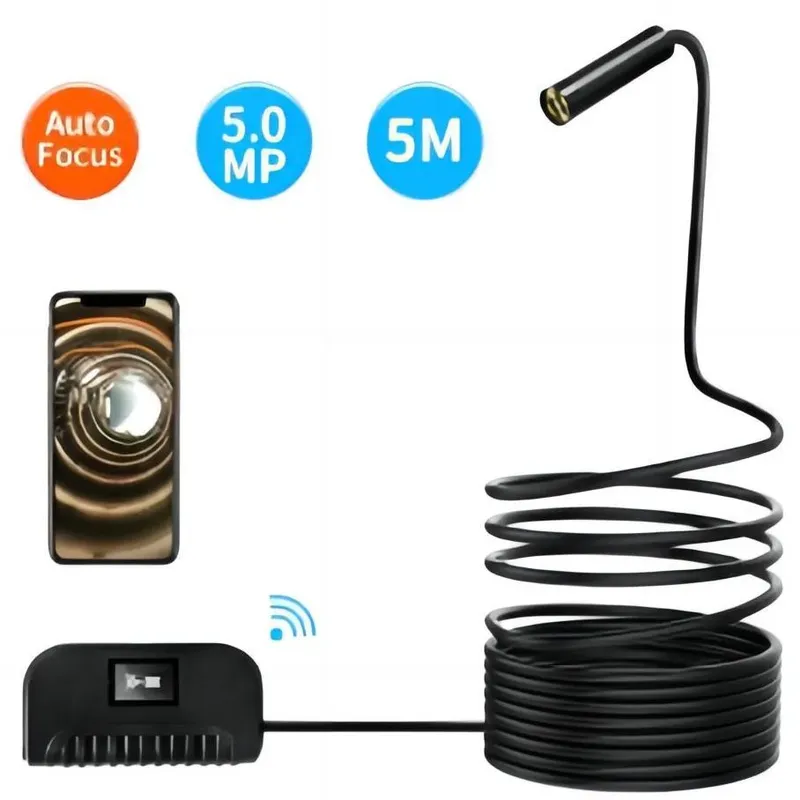 Inskam109A 8mm Wireless Borescope Inspection Camera 5MP IP67