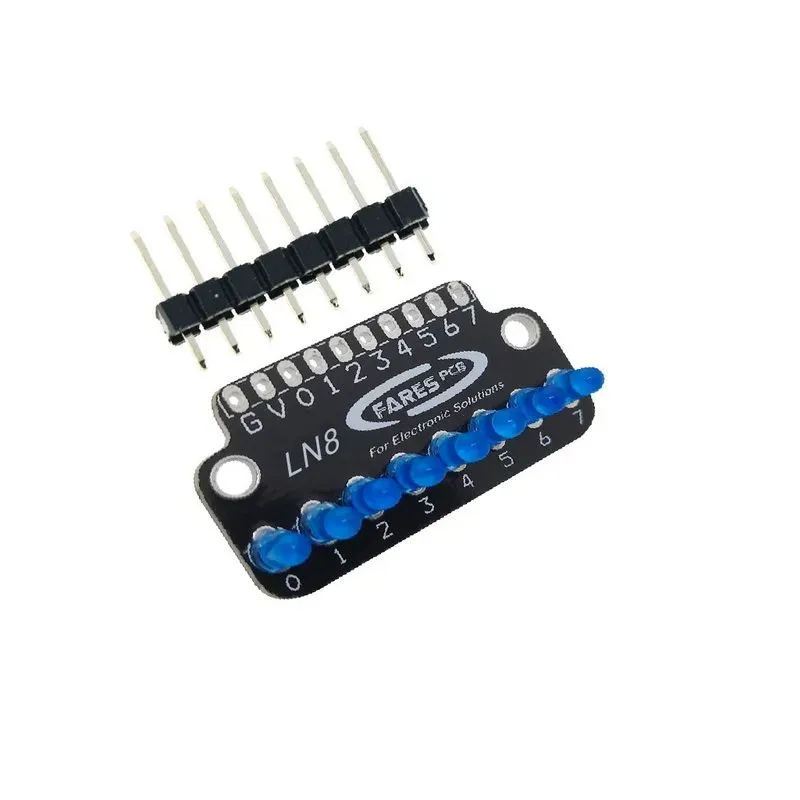 وحدة عرض LED زرقاء من 8 بت بمداخل Active LOW موديل LN8