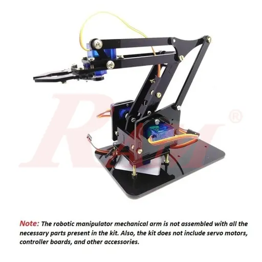 DIY Acrylic 4DOF Robot Arm Manipulator Kit (Unassembled, No Servos)