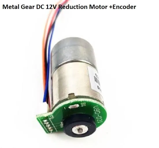 625500/C 12V Metal Gear DC Geared Motor with Hall Encoder 1:110