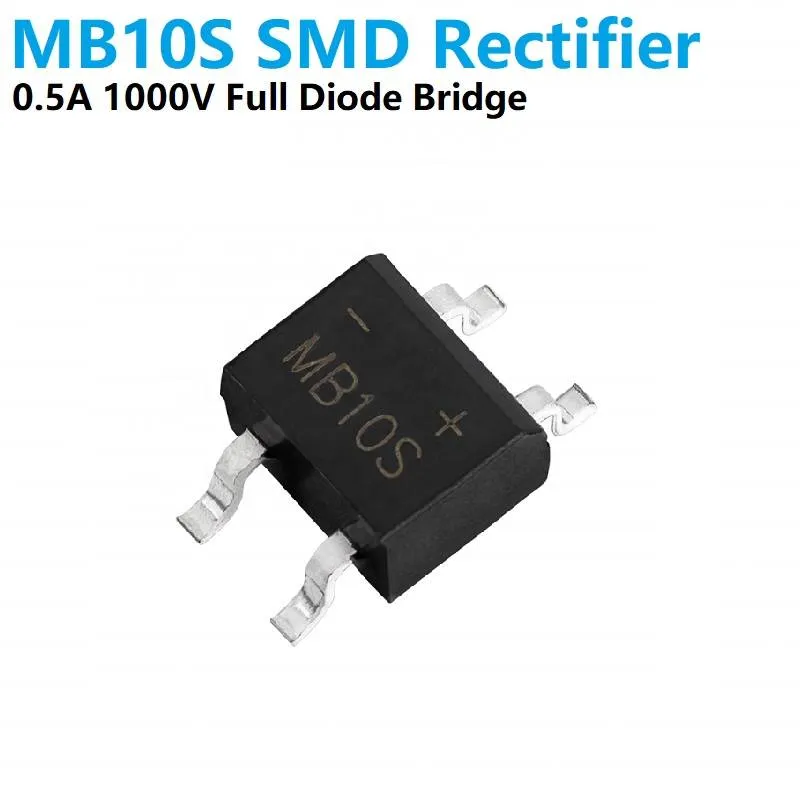 MB10S Full-Wave SMD Bridge Rectifier 0.5A 1000V