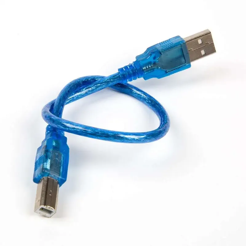 كابل USB من نوع A إلى نوع B لـ Arduino UNO وMEGA بطول 30 سم