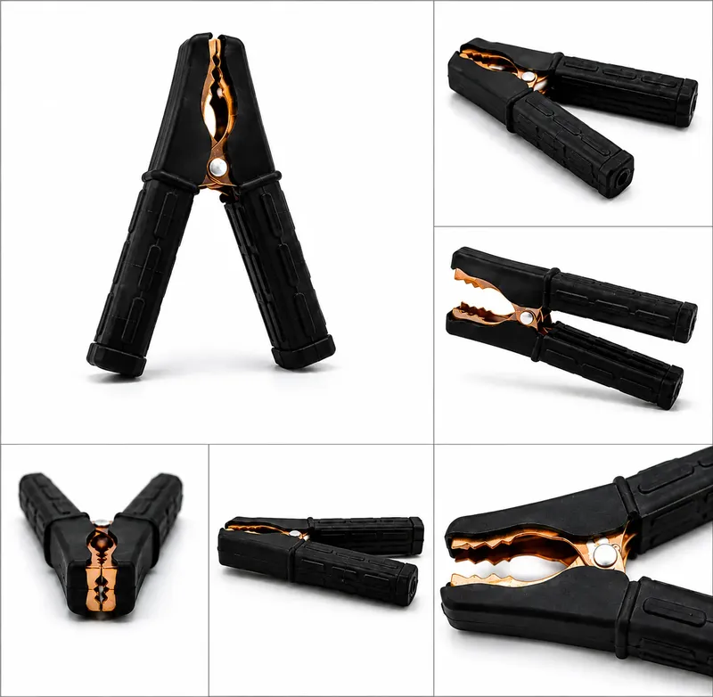 Heavy Duty Insulated Battery Alligator Clip Big Size Black