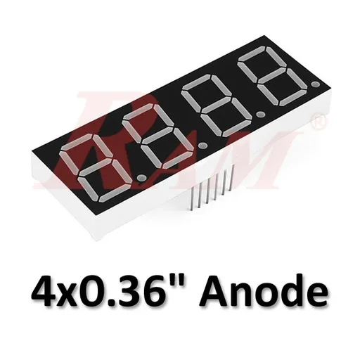 عرض 7 قطع رباعي 0.36 بوصة أنود مشترك أحمر 3461BS-1