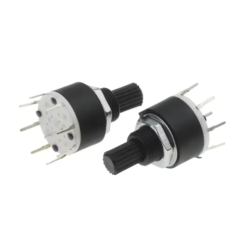 RS16 Plum Blossom Rotary Selector Switch 1P8T, 15mm Shaft