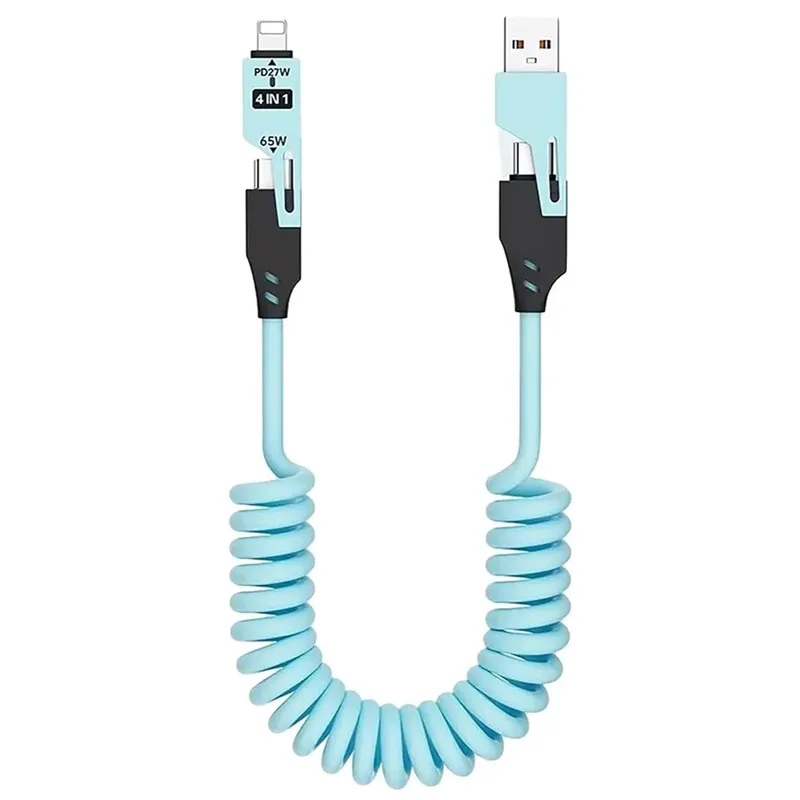 GERLAX D41 4-in-1 Charging Cable 65W 1m Lightning USB-C USB-A