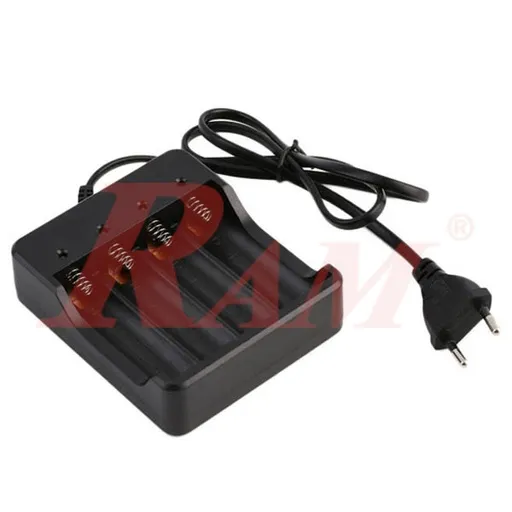 شاحن بطاريات Li-ion من نوع 18650 بعدد 4 خلايا ومدخل 220-240 فولت AC