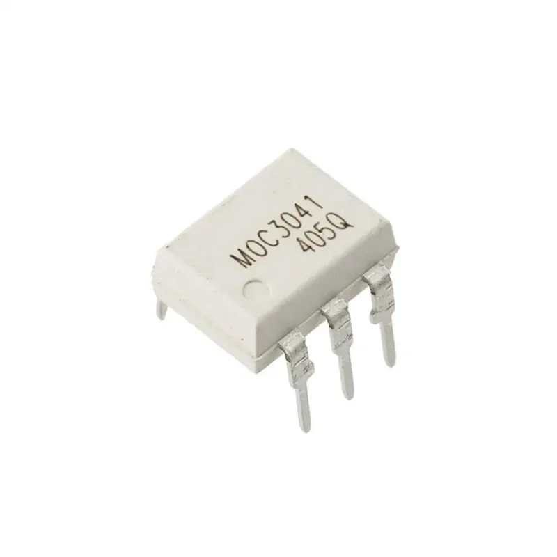 عازل ضوئي MOC3041 لتشغيل الترياك عند نقطة العبور الصفري، غلاف DIP-6